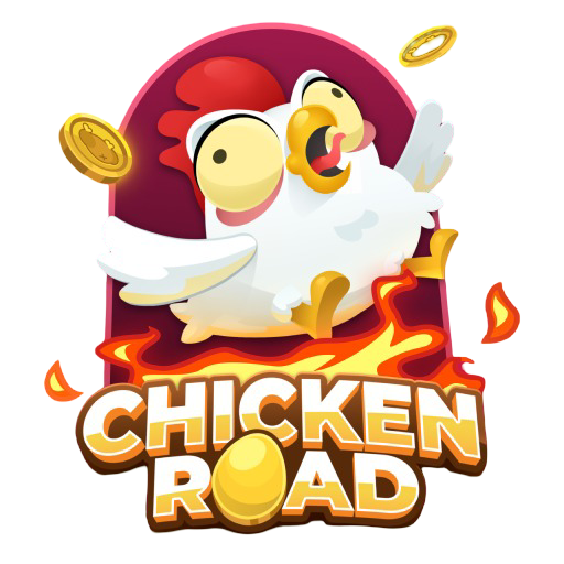 Illustrasjon av Chicken Road i spillbiblioteket hos Kitsune