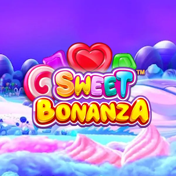 Illustrasjon av Sweet Bonanza i spillbiblioteket hos Kitsune